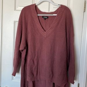 Express mauve knitted sweater, size L.
